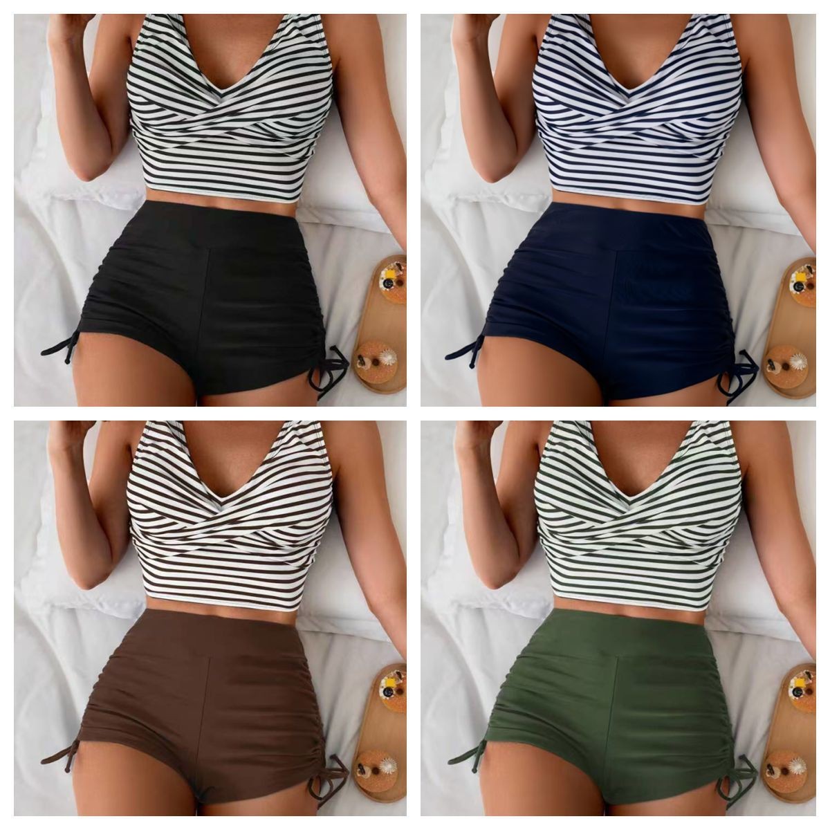 Swimwear - Women Swimwear Bikini Crop Top High