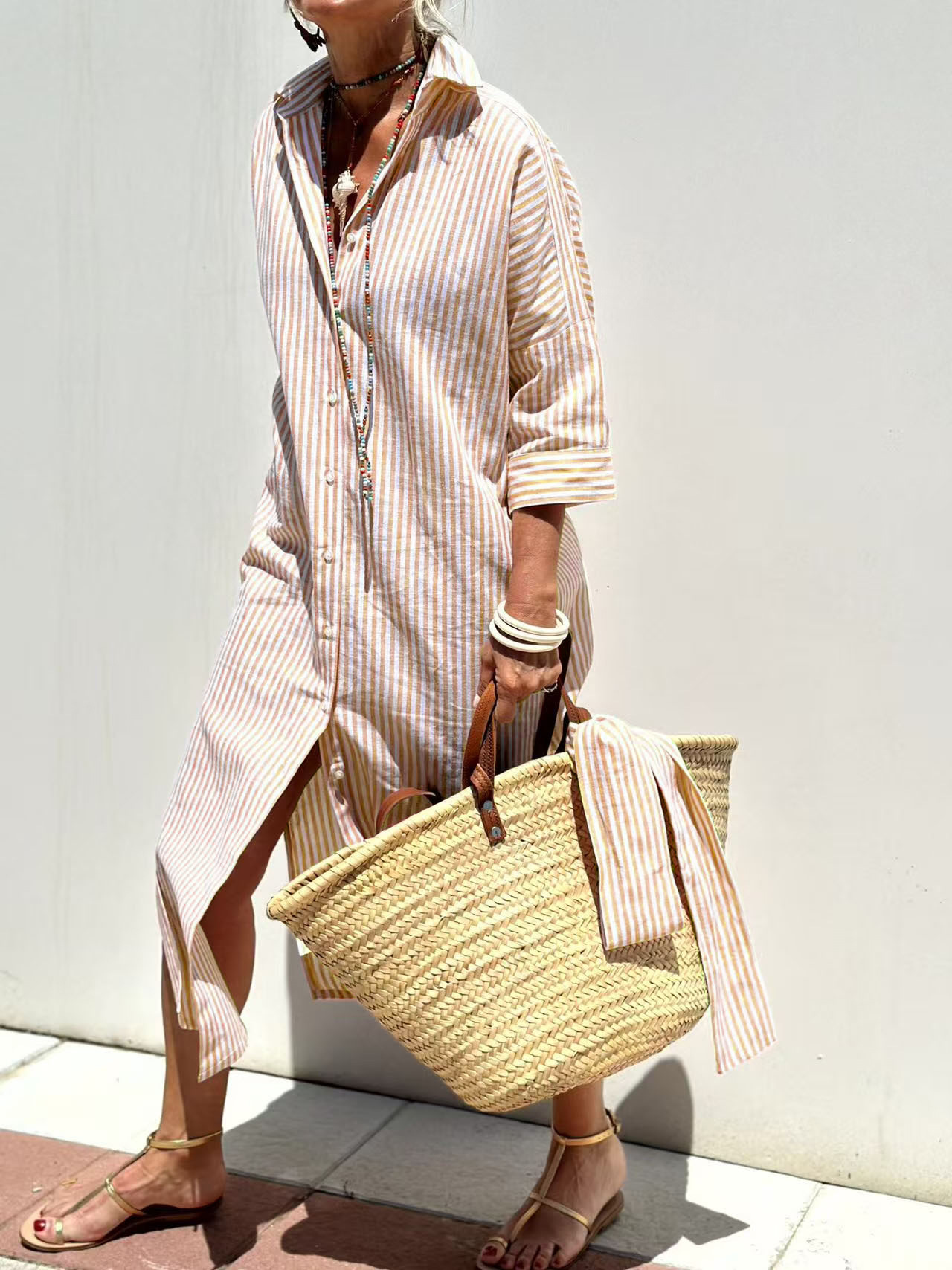 Maxi with Belt Summer Linen Lo - огляд і ціна Casual Loose Linen Shirt Dress
