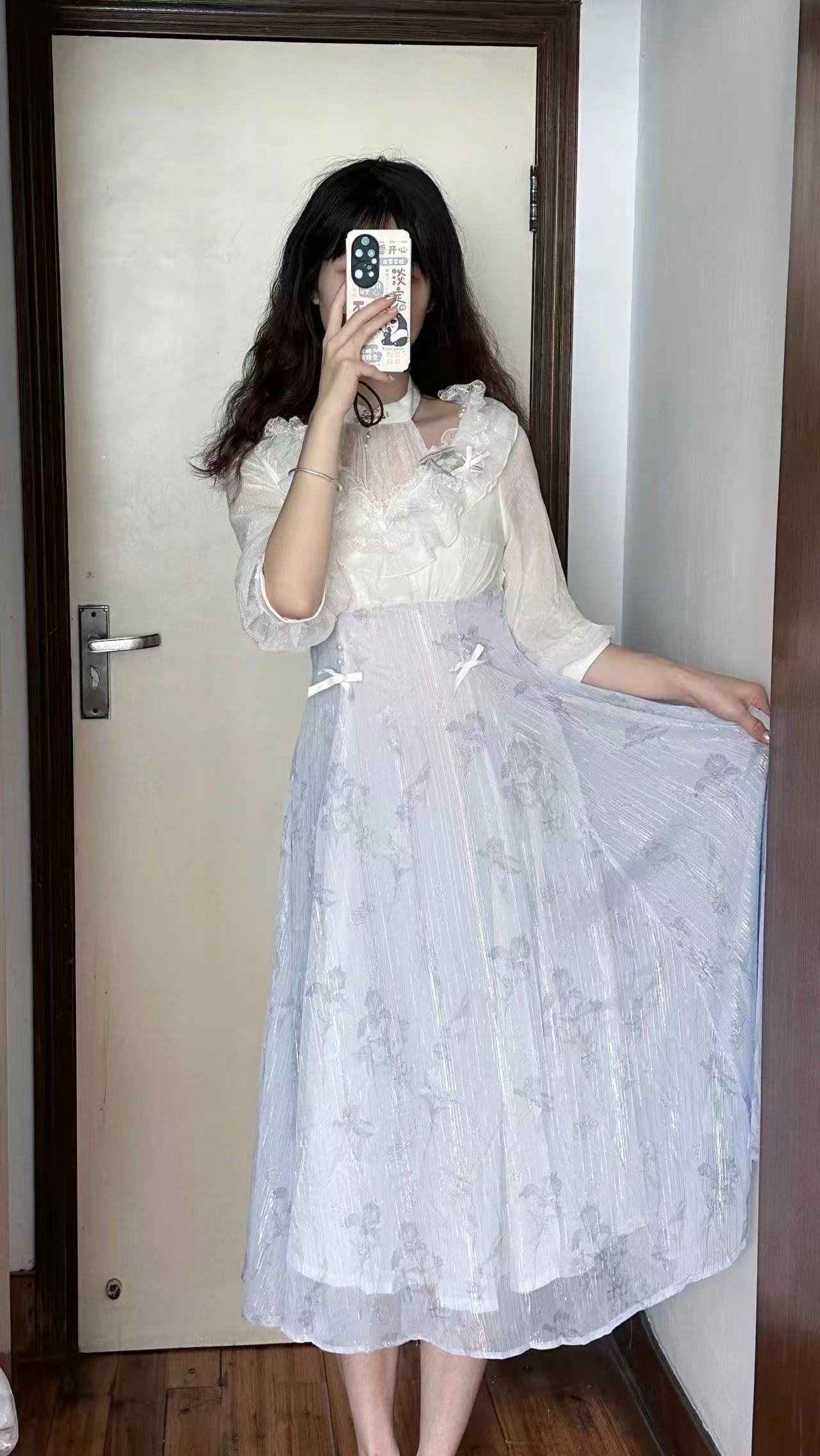Women Floral Lolita One Piece  - огляд і ціна French Vintage Floral Midi Dress