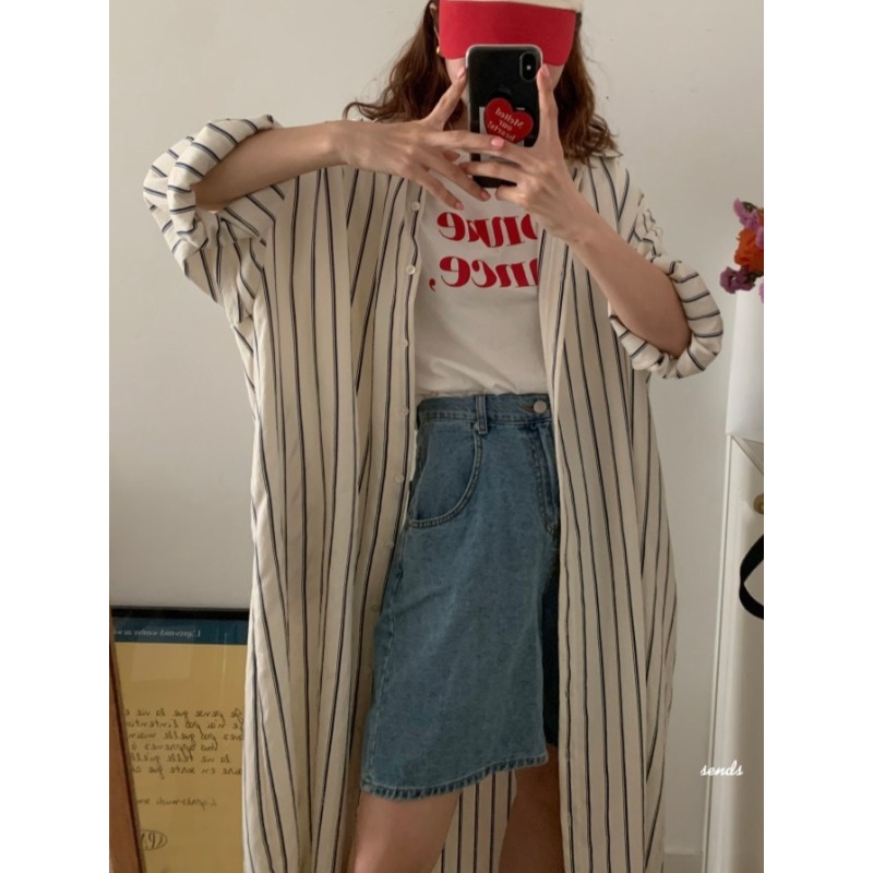 Korean Minimalist Loose Collar - огляд і ціна Korean Style A Line Shirt Dress