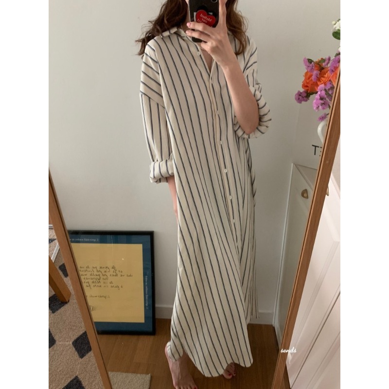 Korean Minimalist Loose Collar - огляд і ціна Korean Style A Line Shirt Dress