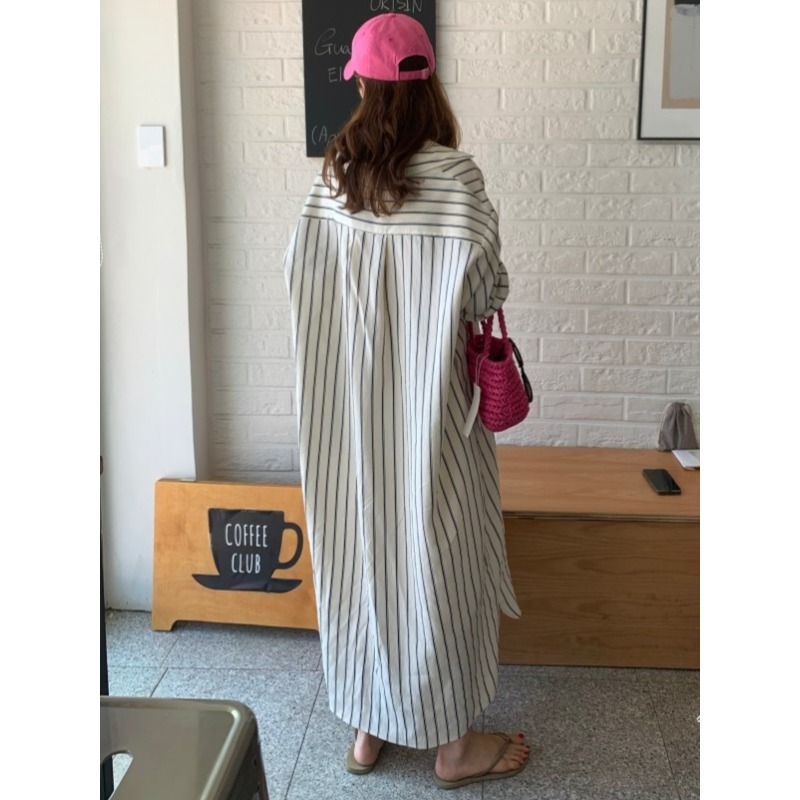 Korean Minimalist Loose Collar - огляд і ціна Korean Style A Line Shirt Dress