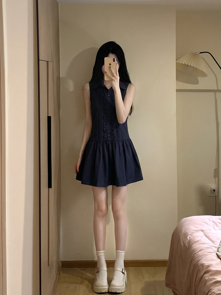 Slimming Effect Korean College - огляд і ціна Korean Style A Line Shirt Dress