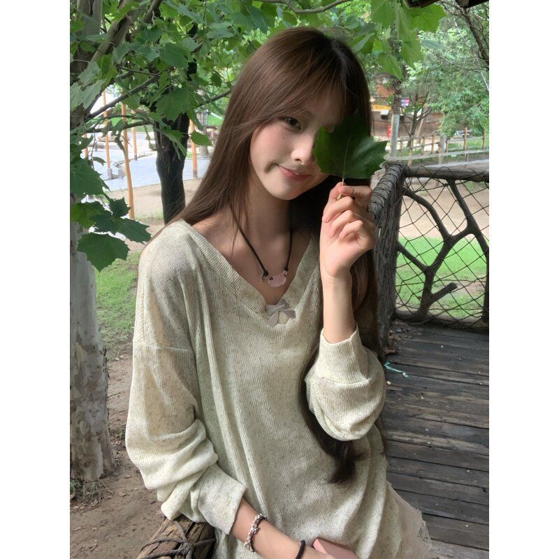 Korean Style Sweet V-neck Bow  - огляд і ціна Blouses