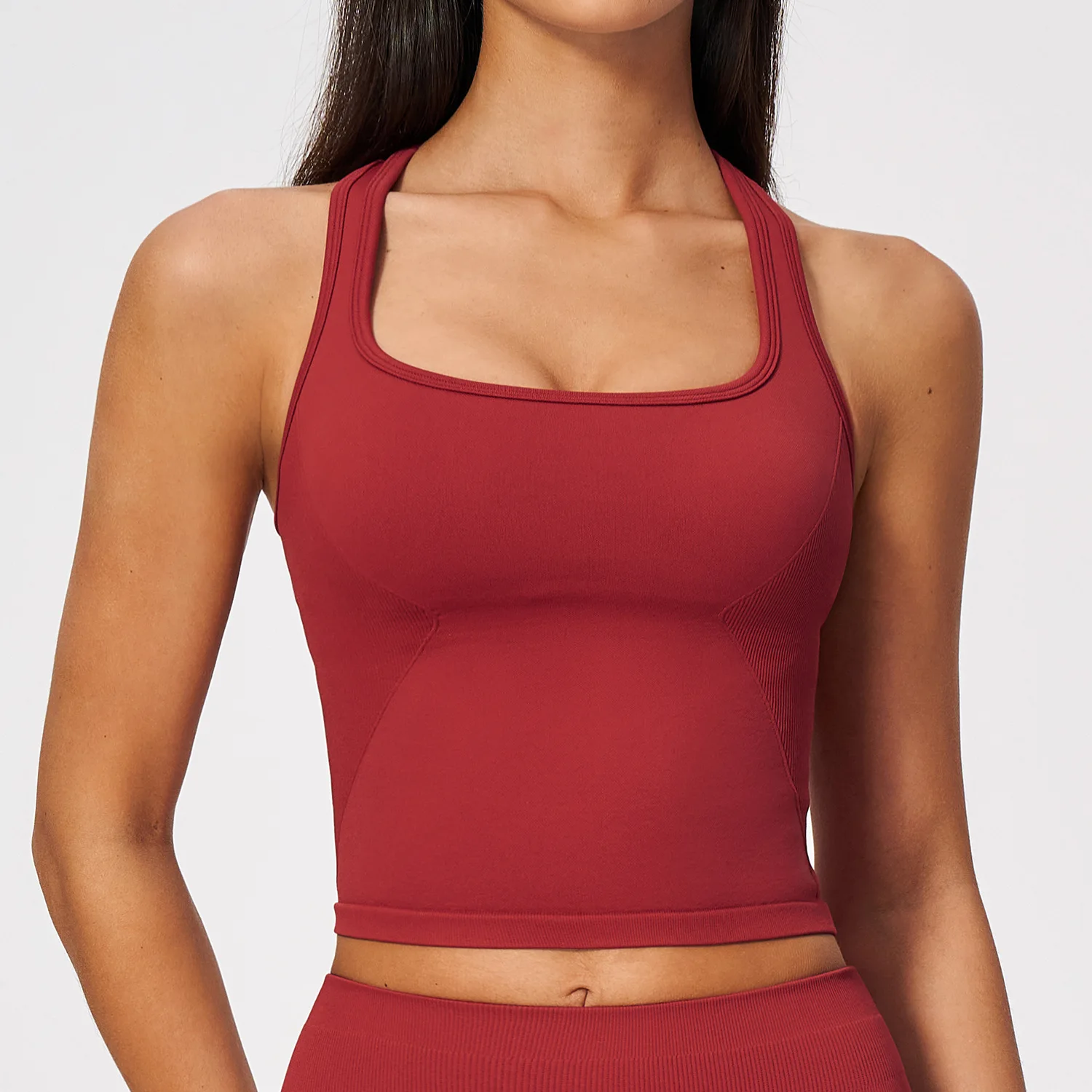 Women Seamless Ribbed Yoga Spo - огляд і ціна Seamless Ribbed Workout Tank Top